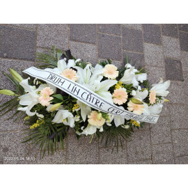 Aranjament Funerar Gerbera si Crini F87
